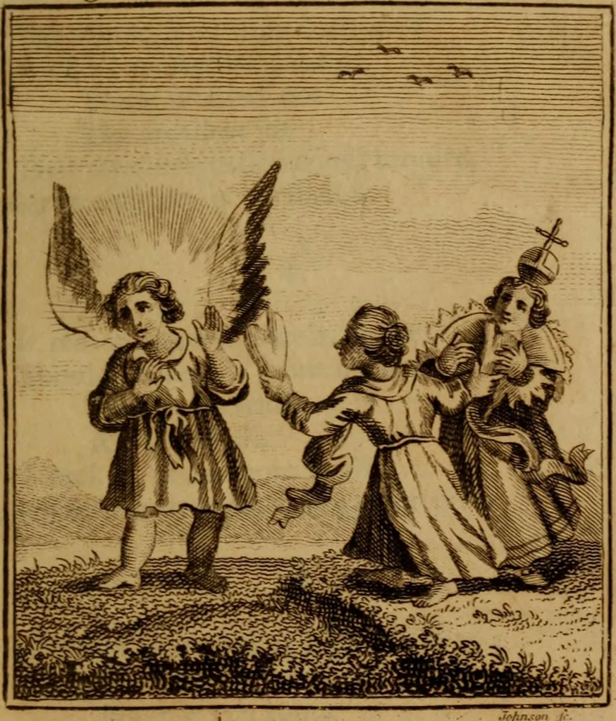 An illustration from The school of the heart : or, The heart of itself gone away from God, brought back again to him, and instructed by him, 1808, leaf 58