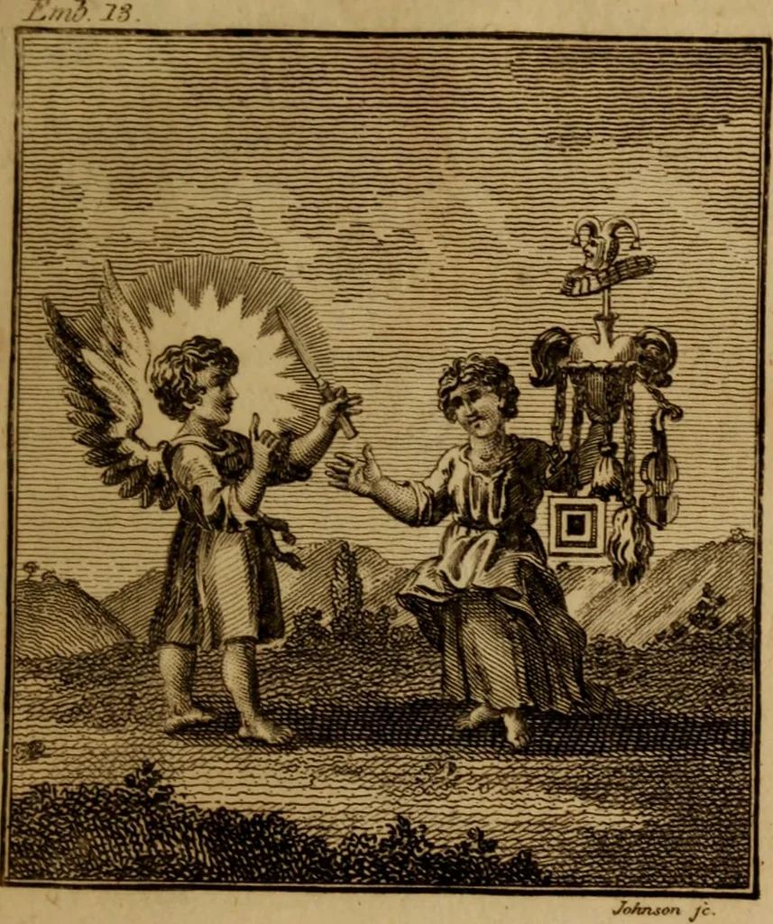 An illustration from The school of the heart : or, The heart of itself gone away from God, brought back again to him, and instructed by him, 1808, leaf 78