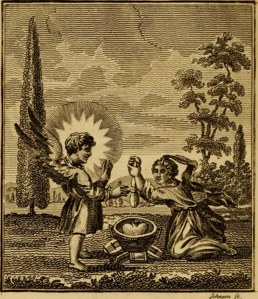 An illustration from The school of the heart : or, The heart of itself gone away from God, brought back again to him, and instructed by him, 1808, leaf 83