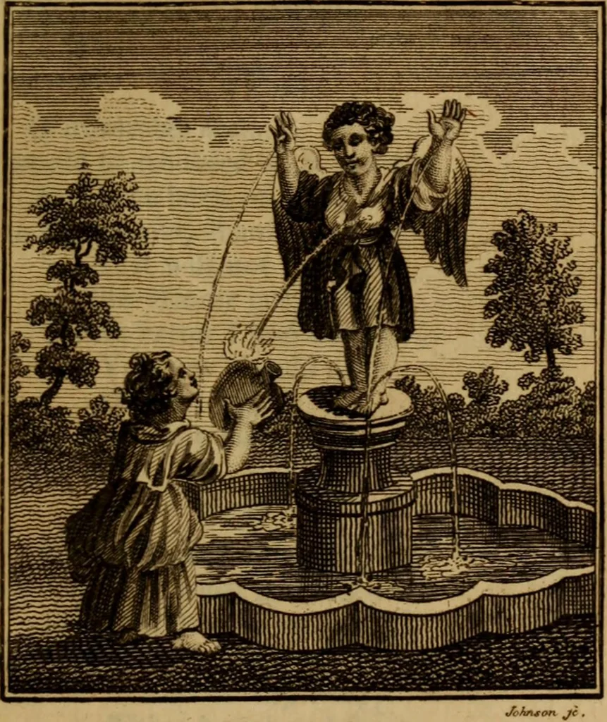 An illustration from The school of the heart : or, The heart of itself gone away from God, brought back again to him, and instructed by him, 1808, leaf 98