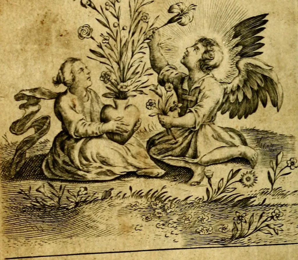 An illustration from The school of the heart; or, The heart of it self gone away from God brought back again to him, and instructed by him. In 47. emblems, 1676, leaf 107