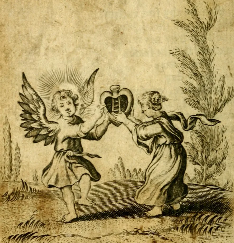 An illustration from The school of the heart; or, The heart of it self gone away from God brought back again to him, and instructed by him. In 47. emblems, 1676, leaf 115
