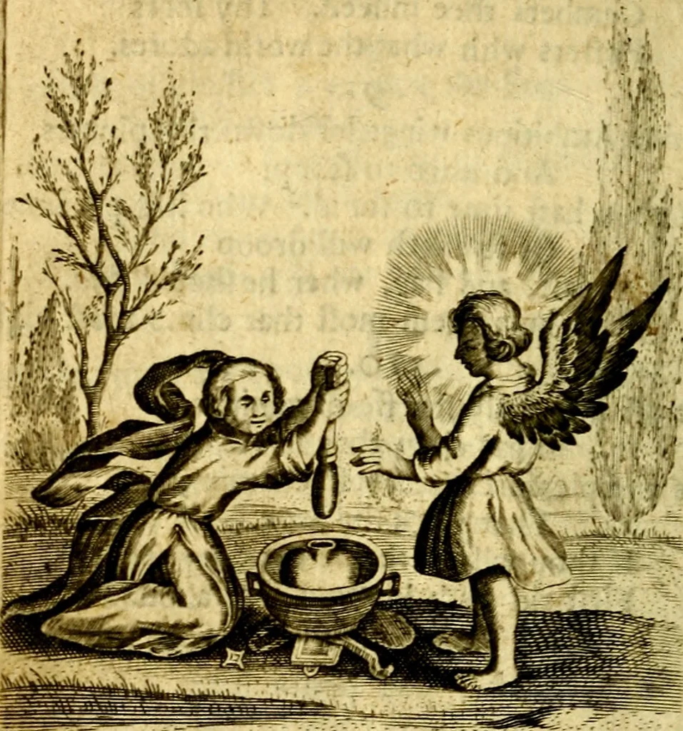 An illustration from The school of the heart; or, The heart of it self gone away from God brought back again to him, and instructed by him. In 47. emblems, 1676, leaf 61