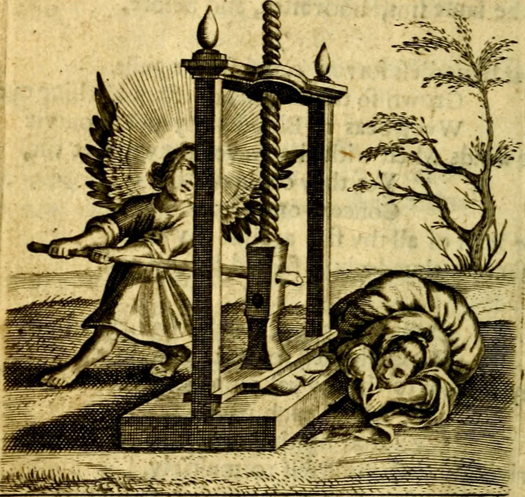 An illustration from The school of the heart; or, The heart of it self gone away from God brought back again to him, and instructed by him. In 47. emblems, 1676, leaf 65