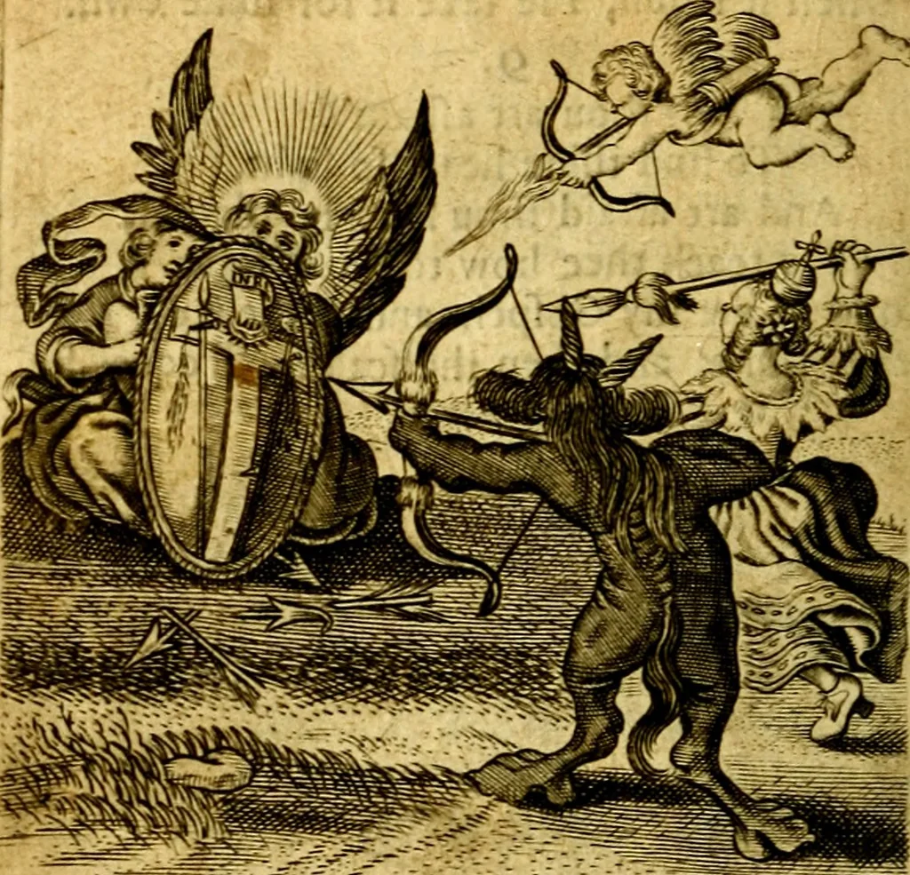 An illustration from The school of the heart; or, The heart of it self gone away from God brought back again to him, and instructed by him. In 47. emblems, 1676, leaf 89