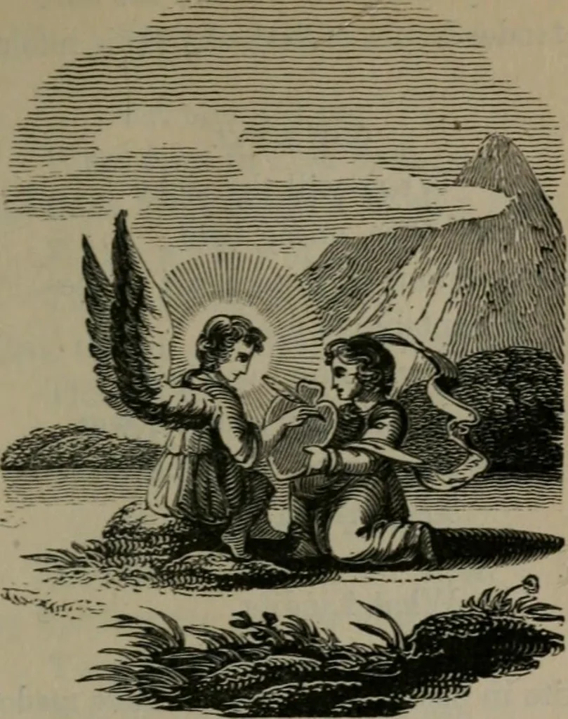 An illustration from The school of the heart : or, The heart of itself gone away from God, brought back again to Him; and instructed by Him. With The learning of the heart; and Hieroglyphics of the life of man., 1845, leaf 118
