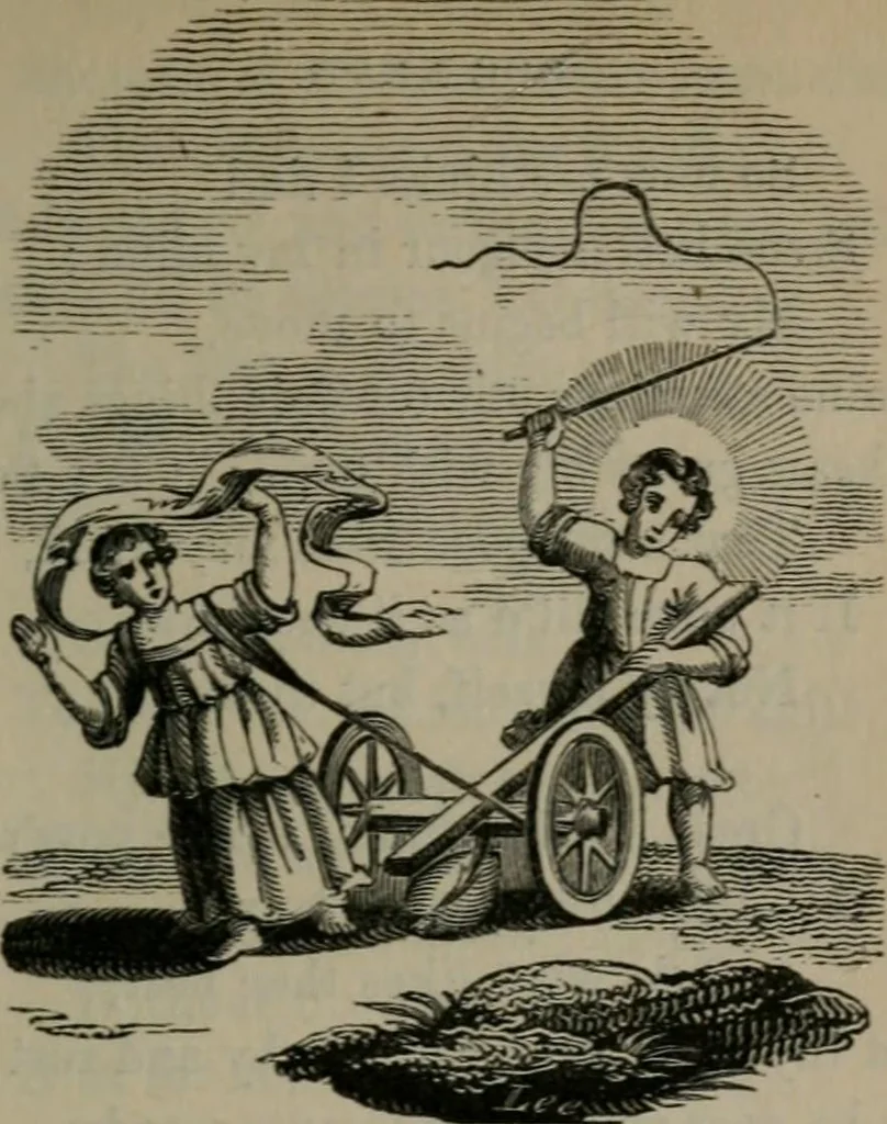 An illustration from The school of the heart : or, The heart of itself gone away from God, brought back again to Him; and instructed by Him. With The learning of the heart; and Hieroglyphics of the life of man., 1845, leaf 122