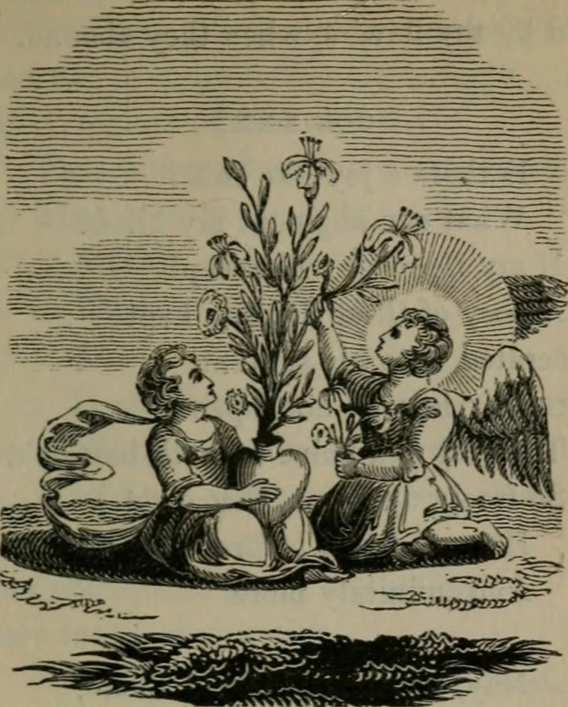 An illustration from The school of the heart : or, The heart of itself gone away from God, brought back again to Him; and instructed by Him. With The learning of the heart; and Hieroglyphics of the life of man., 1845, leaf 134