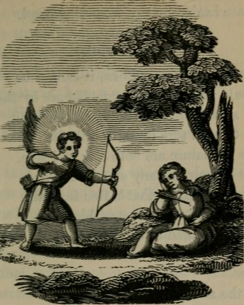 An illustration from The school of the heart : or, The heart of itself gone away from God, brought back again to Him; and instructed by Him. With The learning of the heart; and Hieroglyphics of the life of man., 1845, leaf 146