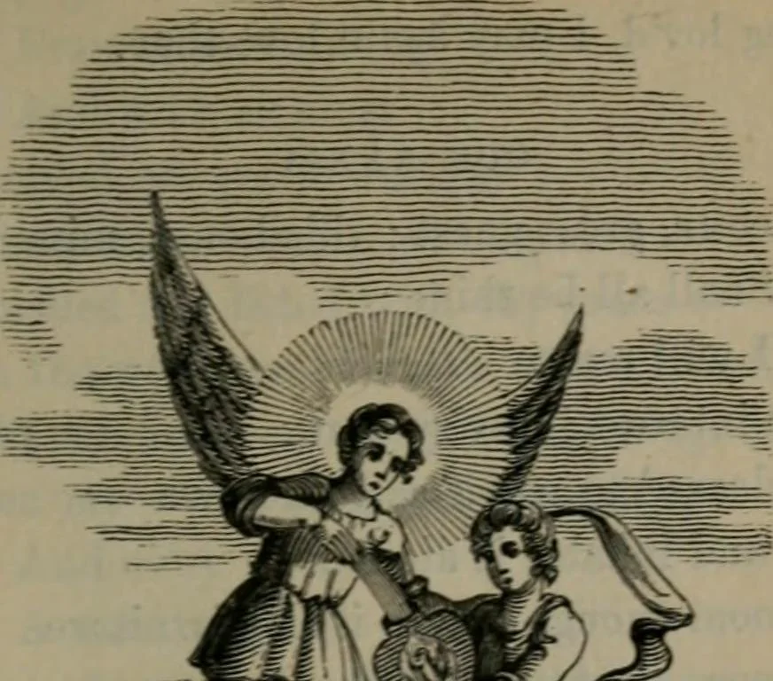 An illustration from The school of the heart : or, The heart of itself gone away from God, brought back again to Him; and instructed by Him. With The learning of the heart; and Hieroglyphics of the life of man., 1845, leaf 150
