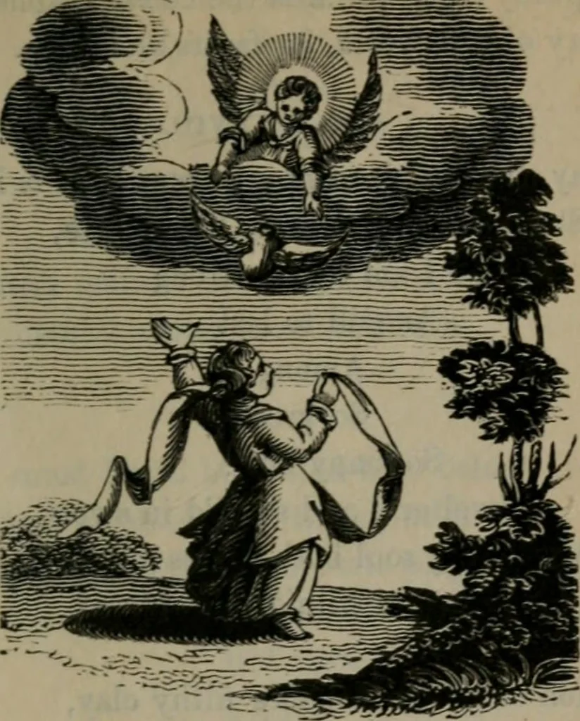 An illustration from The school of the heart : or, The heart of itself gone away from God, brought back again to Him; and instructed by Him. With The learning of the heart; and Hieroglyphics of the life of man., 1845, leaf 166