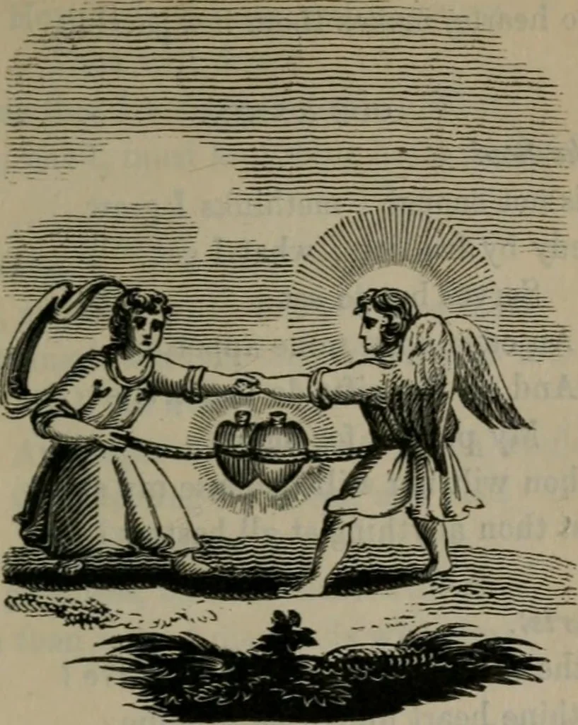 An illustration from The school of the heart : or, The heart of itself gone away from God, brought back again to Him; and instructed by Him. With The learning of the heart; and Hieroglyphics of the life of man., 1845, leaf 170