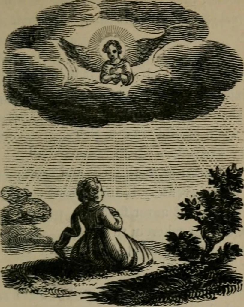 An illustration from The school of the heart : or, The heart of itself gone away from God, brought back again to Him; and instructed by Him. With The learning of the heart; and Hieroglyphics of the life of man., 1845, leaf 174