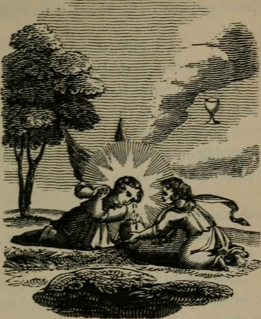 An illustration from The school of the heart : or, The heart of itself gone away from God, brought back again to Him; and instructed by Him. With The learning of the heart; and Hieroglyphics of the life of man., 1845, leaf 178