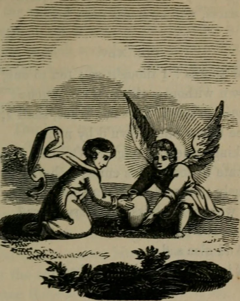 An illustration from The school of the heart : or, The heart of itself gone away from God, brought back again to Him; and instructed by Him. With The learning of the heart; and Hieroglyphics of the life of man., 1845, leaf 194