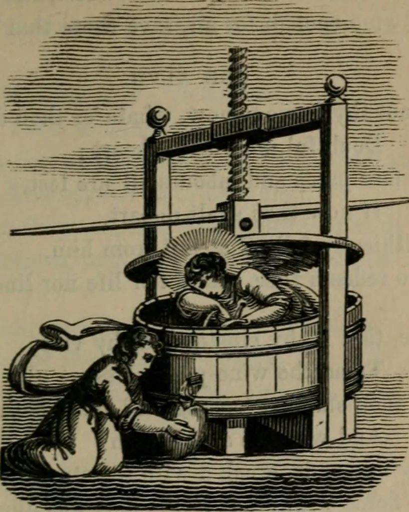 An illustration from The school of the heart : or, The heart of itself gone away from God, brought back again to Him; and instructed by Him. With The learning of the heart; and Hieroglyphics of the life of man., 1845, leaf 202