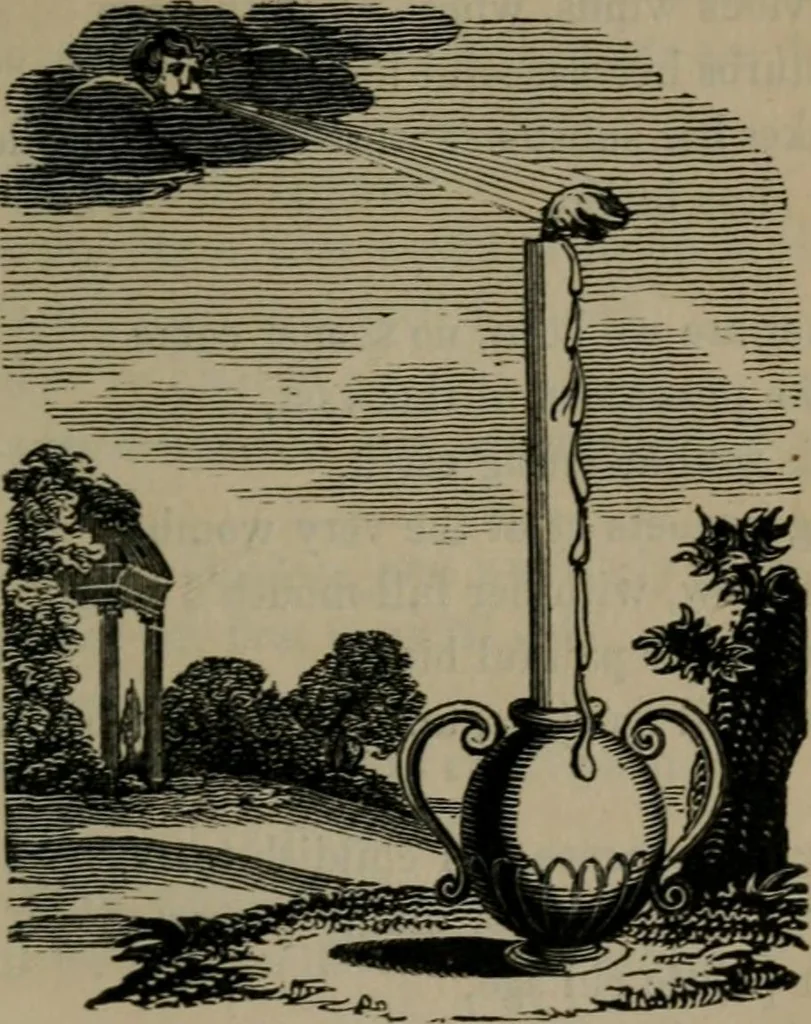 An illustration from The school of the heart : or, The heart of itself gone away from God, brought back again to Him; and instructed by Him. With The learning of the heart; and Hieroglyphics of the life of man., 1845, leaf 226