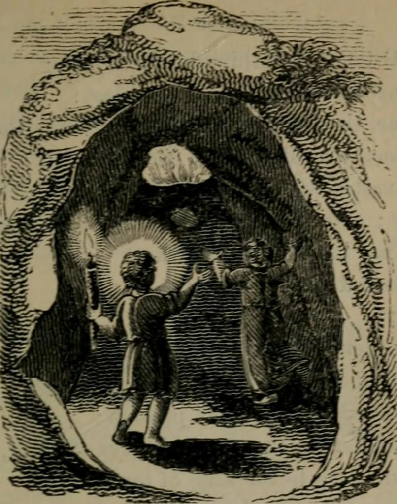An illustration from The school of the heart : or, The heart of itself gone away from God, brought back again to Him; and instructed by Him. With The learning of the heart; and Hieroglyphics of the life of man., 1845, leaf 26