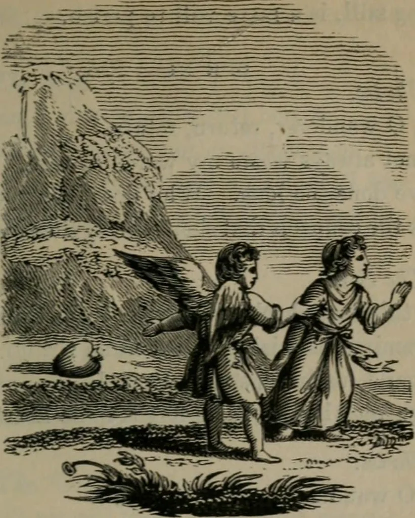 An illustration from The school of the heart : or, The heart of itself gone away from God, brought back again to Him; and instructed by Him. With The learning of the heart; and Hieroglyphics of the life of man., 1845, leaf 58