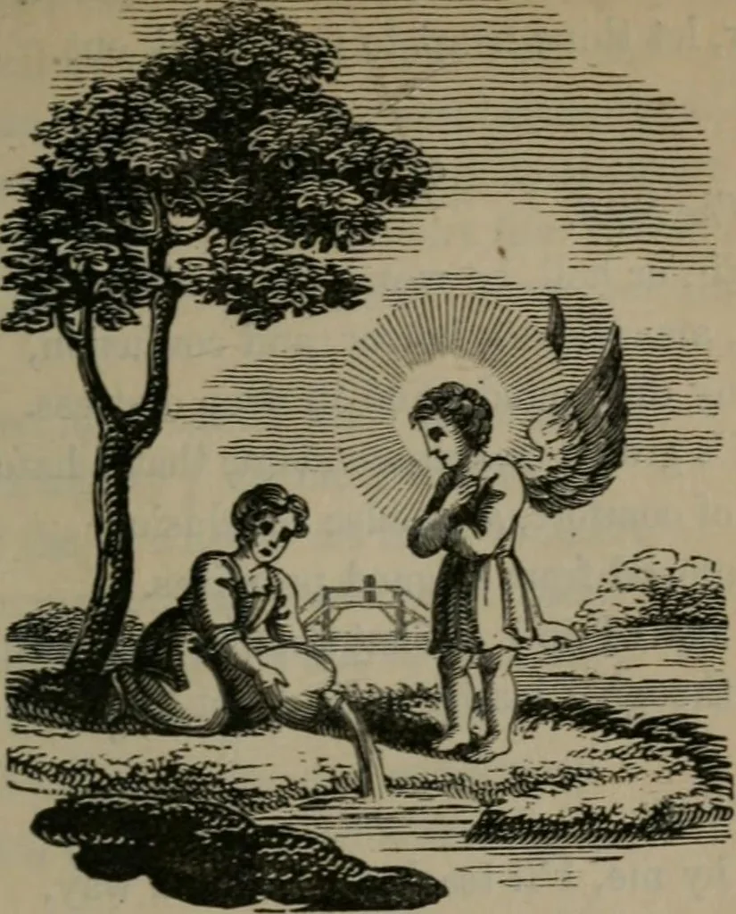 An illustration from The school of the heart : or, The heart of itself gone away from God, brought back again to Him; and instructed by Him. With The learning of the heart; and Hieroglyphics of the life of man., 1845, leaf 62