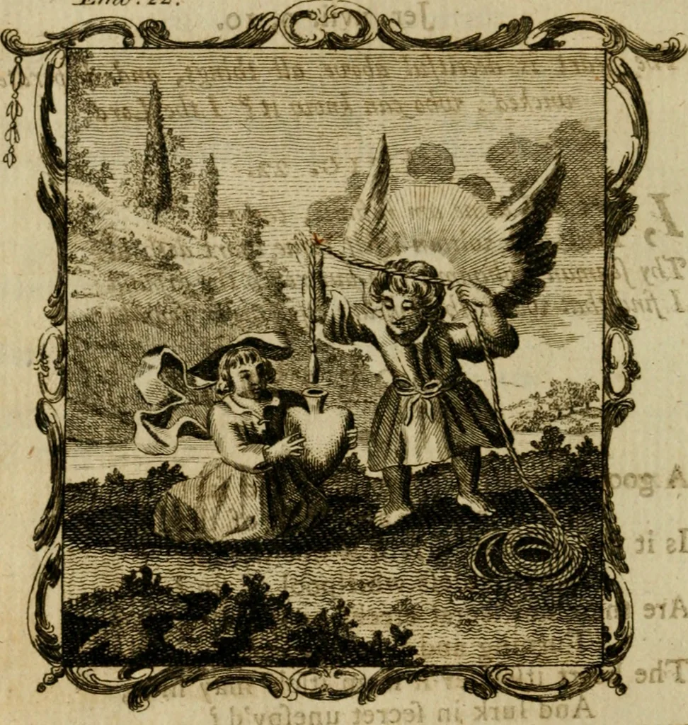 An illustration from The school of the heart, or, The heart (of itself gone away from God) brought back again to Him, and instructed by Him : in forty-seven emblems, 1778, leaf 127