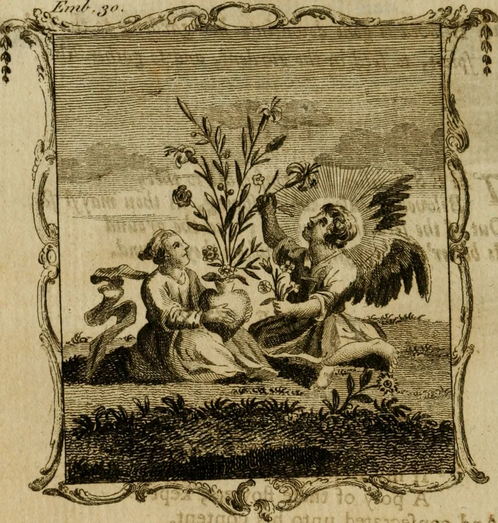 An illustration from The school of the heart, or, The heart (of itself gone away from God) brought back again to Him, and instructed by Him : in forty-seven emblems, 1778, leaf 167