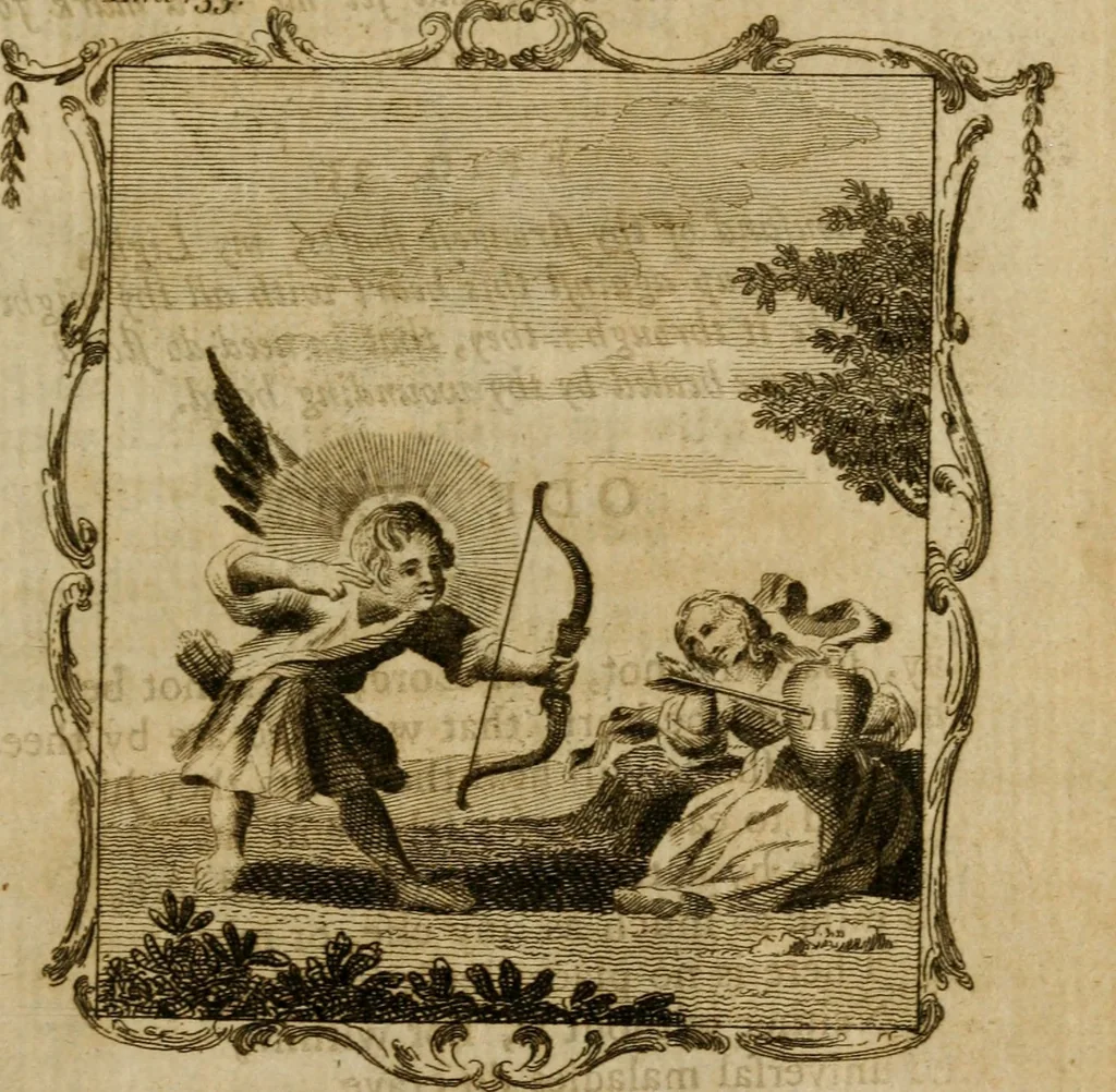 An illustration from The school of the heart, or, The heart (of itself gone away from God) brought back again to Him, and instructed by Him : in forty-seven emblems, 1778, leaf 182