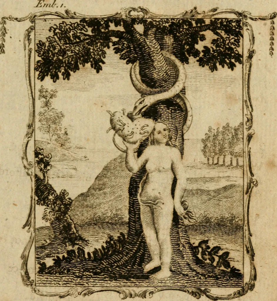 An illustration from The school of the heart, or, The heart (of itself gone away from God) brought back again to Him, and instructed by Him : in forty-seven emblems, 1778, leaf 22