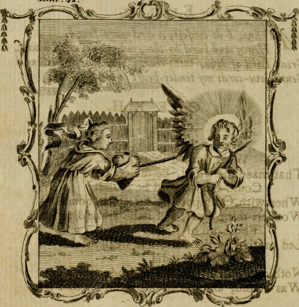 An illustration from The school of the heart, or, The heart (of itself gone away from God) brought back again to Him, and instructed by Him : in forty-seven emblems, 1778, leaf 227