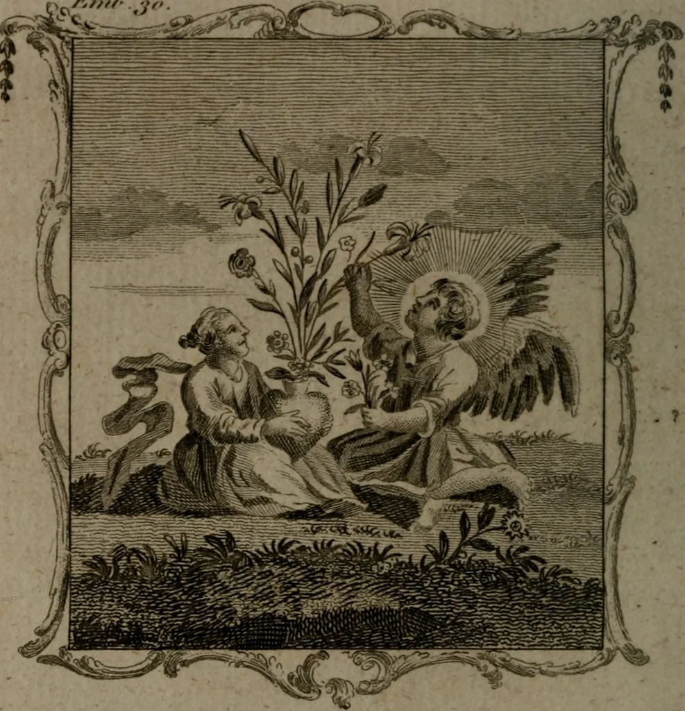 An illustration from The school of the heart, or, The heart (of itself gone away from God) brought back again to Him, and instructed by Him : in forty-seven emblems, 1778, leaf 163