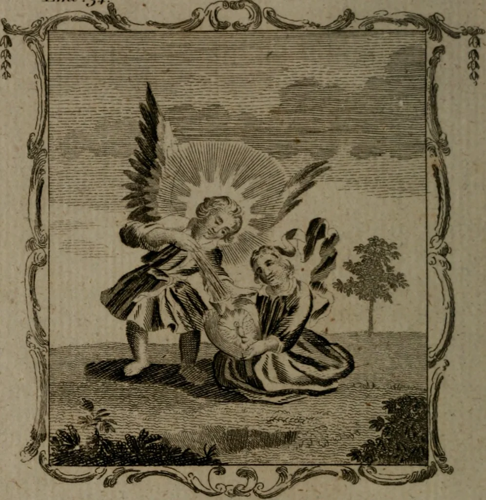 An illustration from The school of the heart, or, The heart (of itself gone away from God) brought back again to Him, and instructed by Him : in forty-seven emblems, 1778, leaf 181