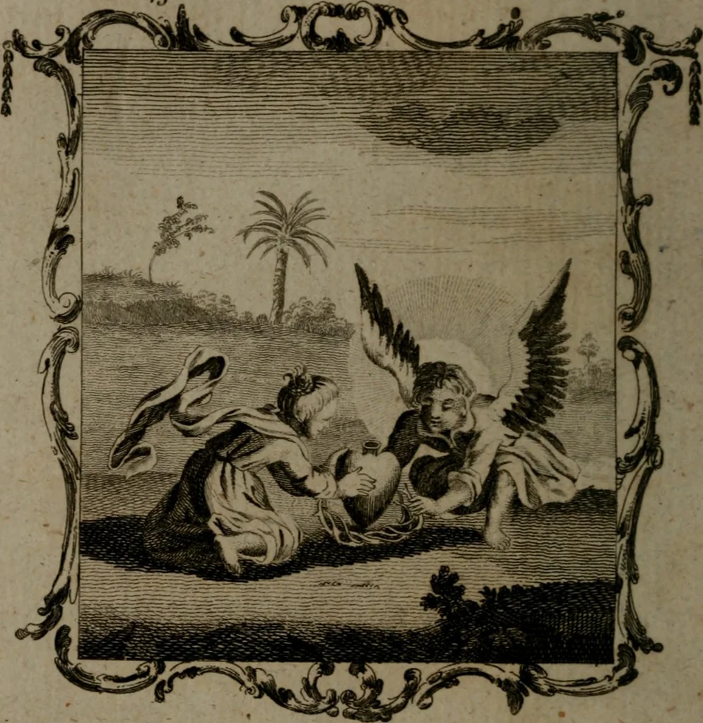 An illustration from The school of the heart, or, The heart (of itself gone away from God) brought back again to Him, and instructed by Him : in forty-seven emblems, 1778, leaf 237