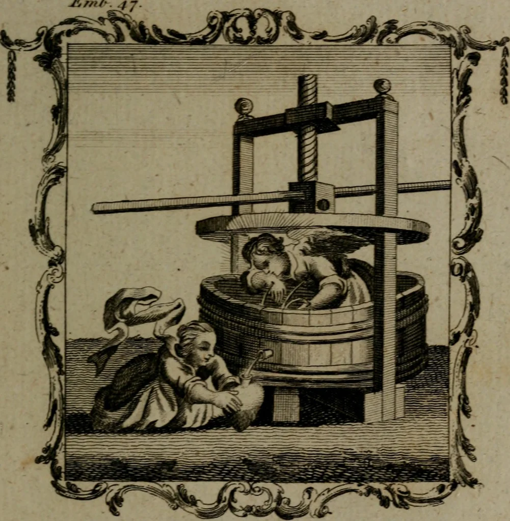 An illustration from The school of the heart, or, The heart (of itself gone away from God) brought back again to Him, and instructed by Him : in forty-seven emblems, 1778, leaf 246