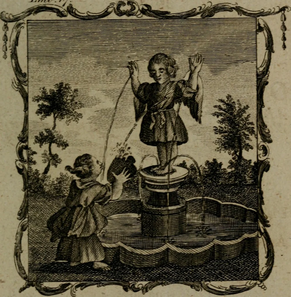 An illustration from The school of the heart, or, The heart (of itself gone away from God) brought back again to Him, and instructed by Him : in forty-seven emblems, 1778, leaf 98