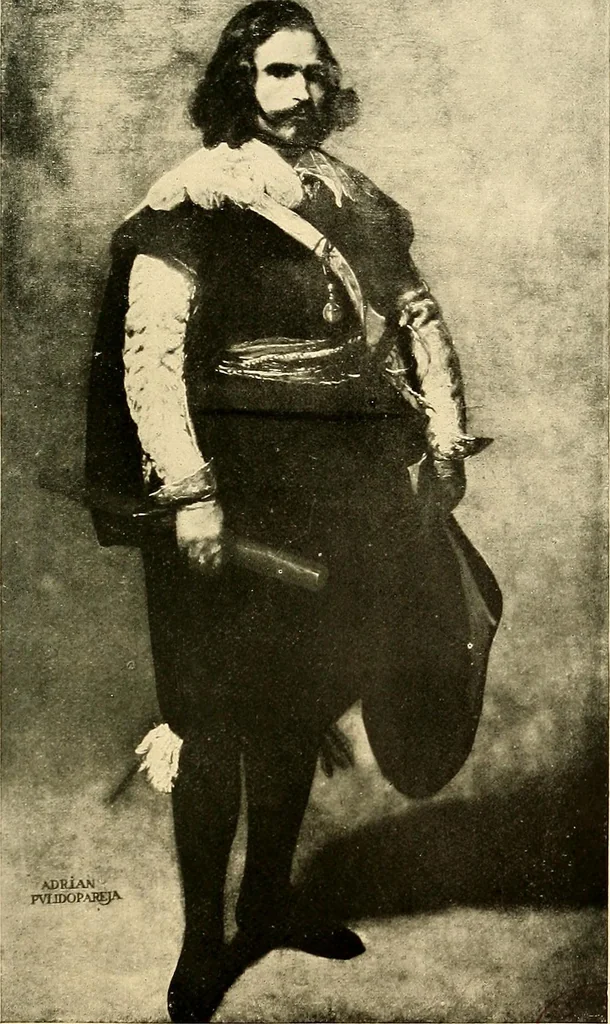 An illustration from The school of Madrid, 1909, leaf 100