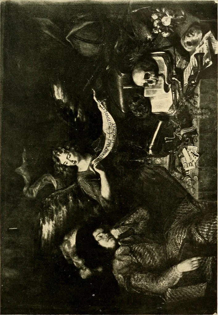 An illustration from The school of Madrid, 1909, leaf 196