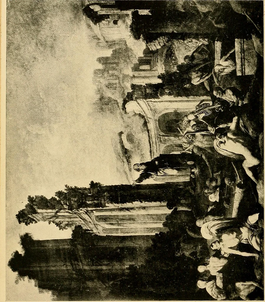 An illustration from The school of Madrid, 1909, leaf 205