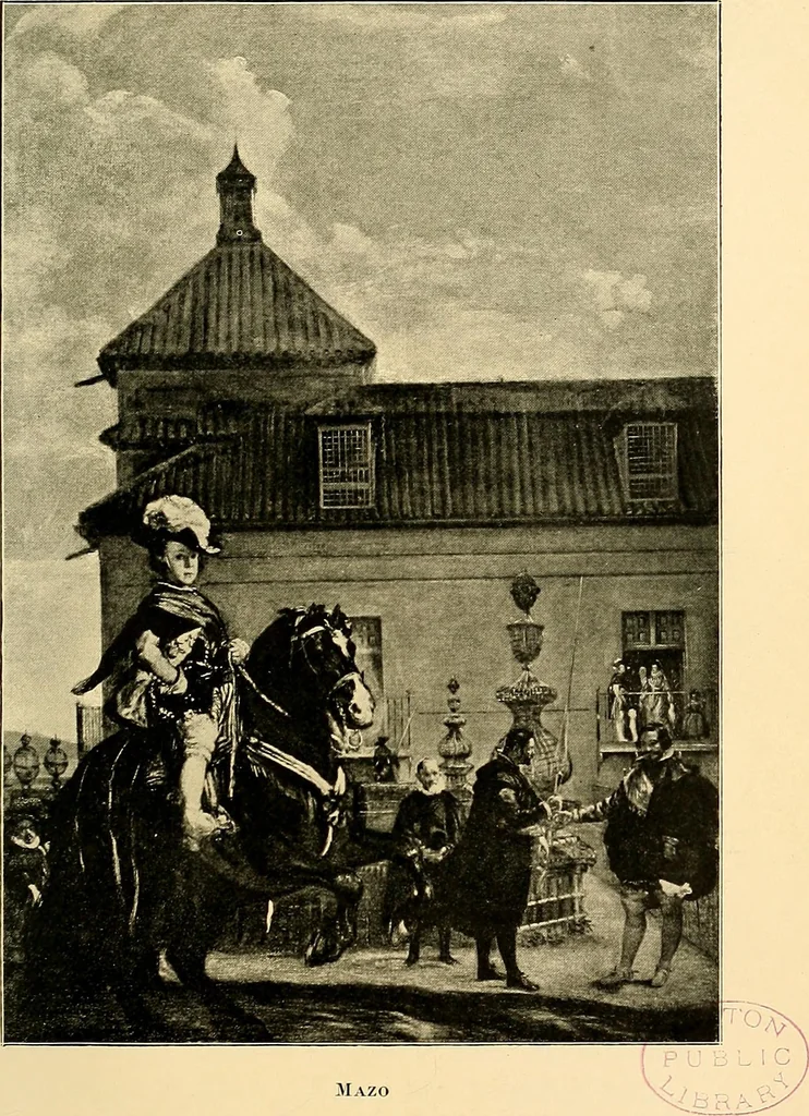 An illustration from The school of Madrid, 1909, leaf 90