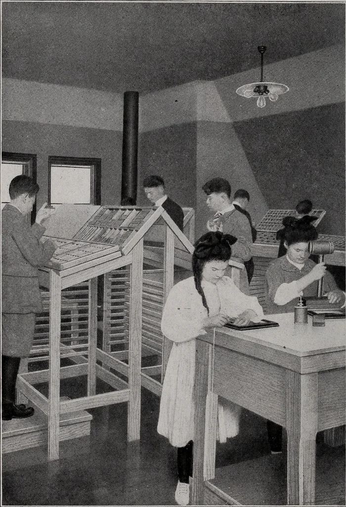 An illustration from The school printshop, 1919, leaf 17
