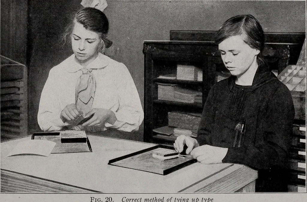 An illustration from The school printshop, 1919, leaf 55