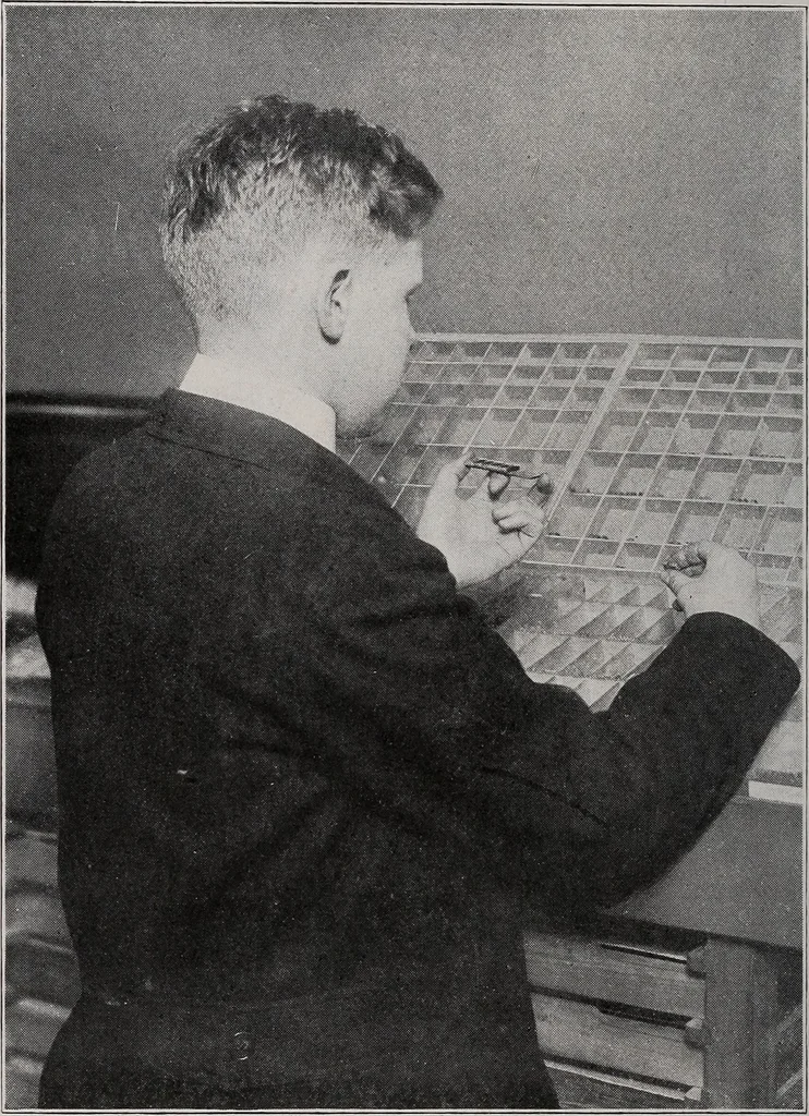 An illustration from The school printshop, 1919, leaf 83