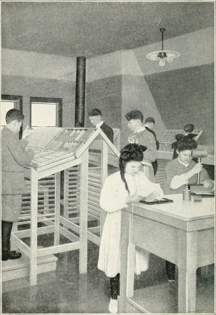 An illustration from The school printshop, 1919, leaf 15