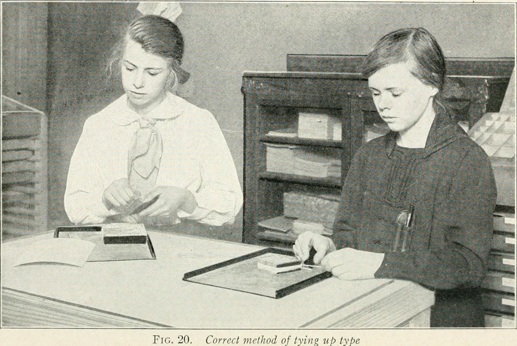 An illustration from The school printshop, 1919, leaf 53