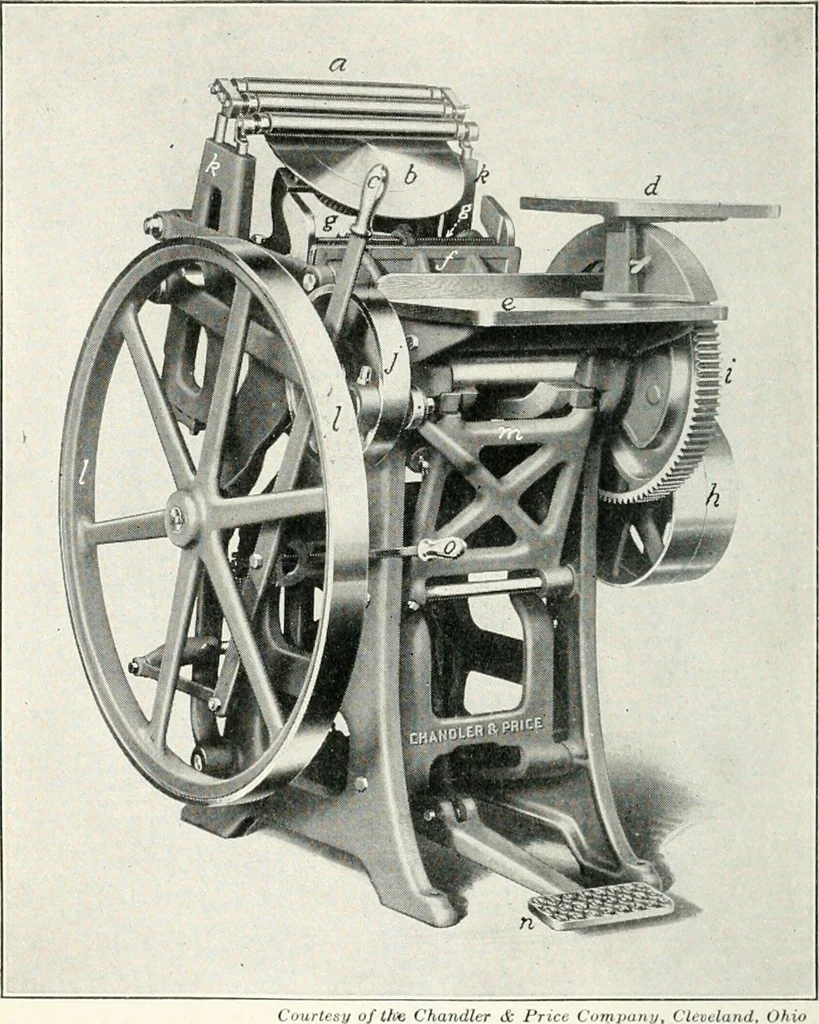 An illustration from The school printshop, 1919, leaf 73