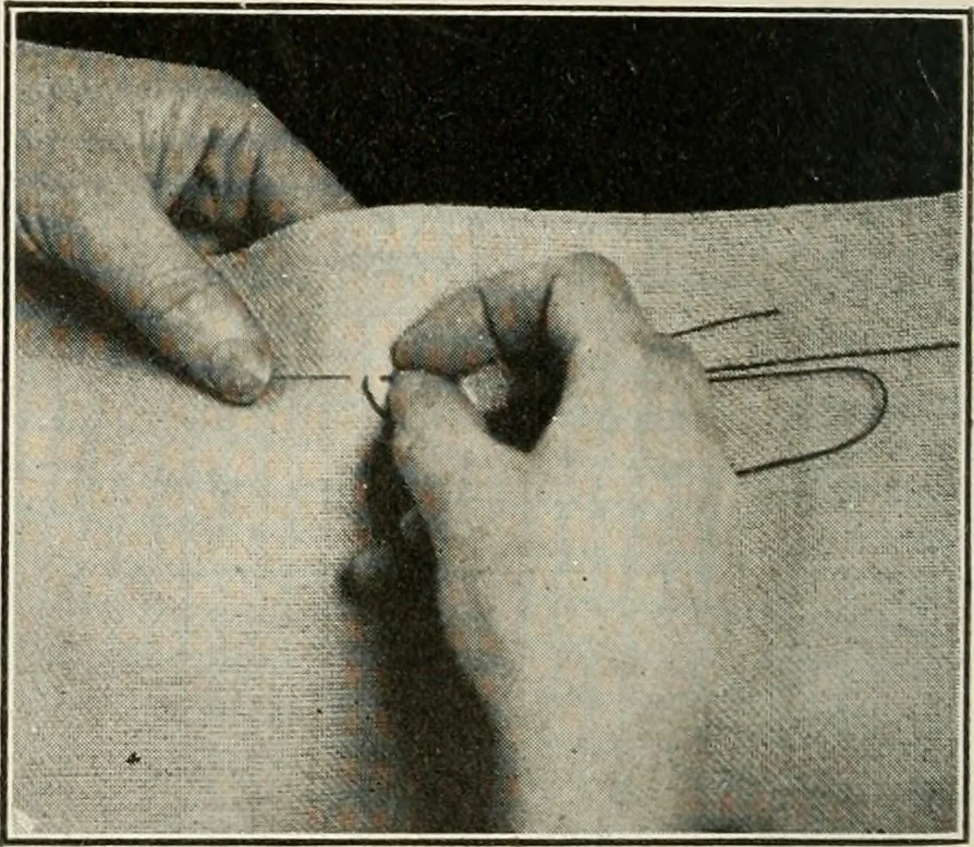 An illustration from School sewing based on home problems, 1916, leaf 313