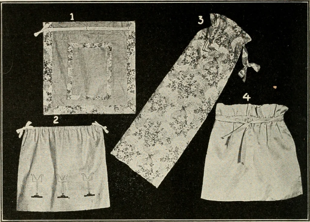 An illustration from School sewing based on home problems, 1916, leaf 89