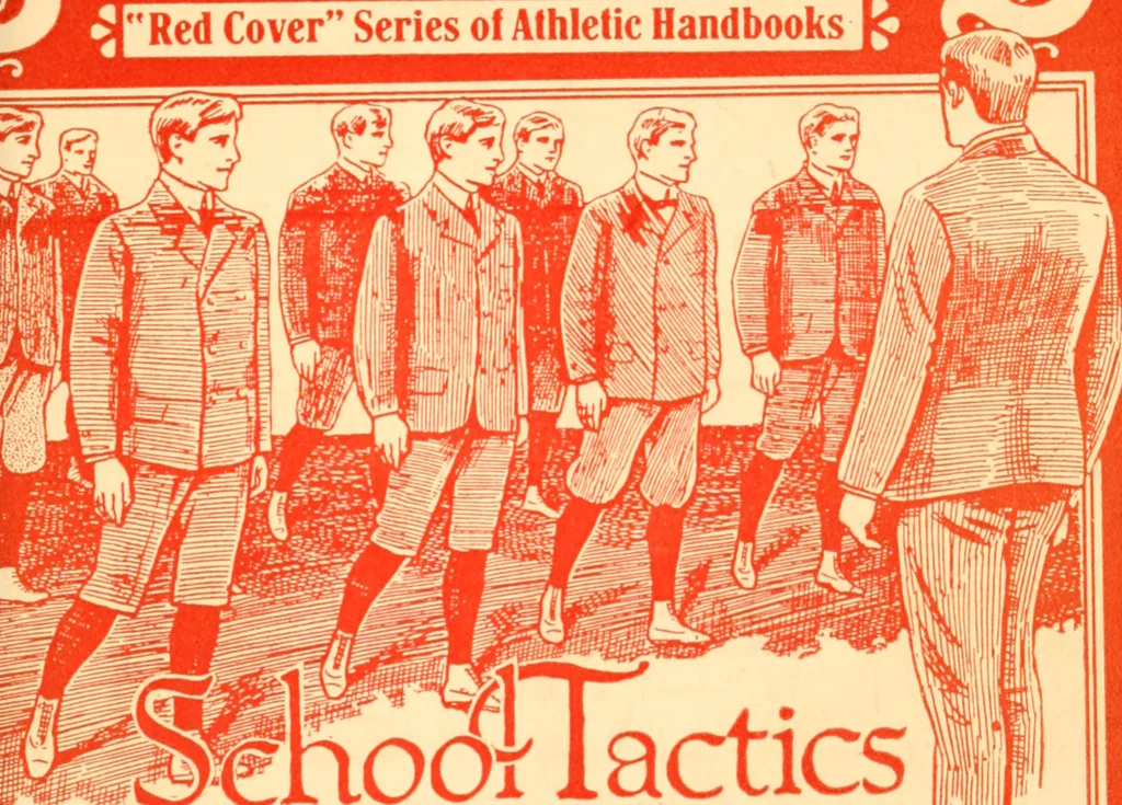 An illustration from School tactics and maze running, 1916, leaf 6