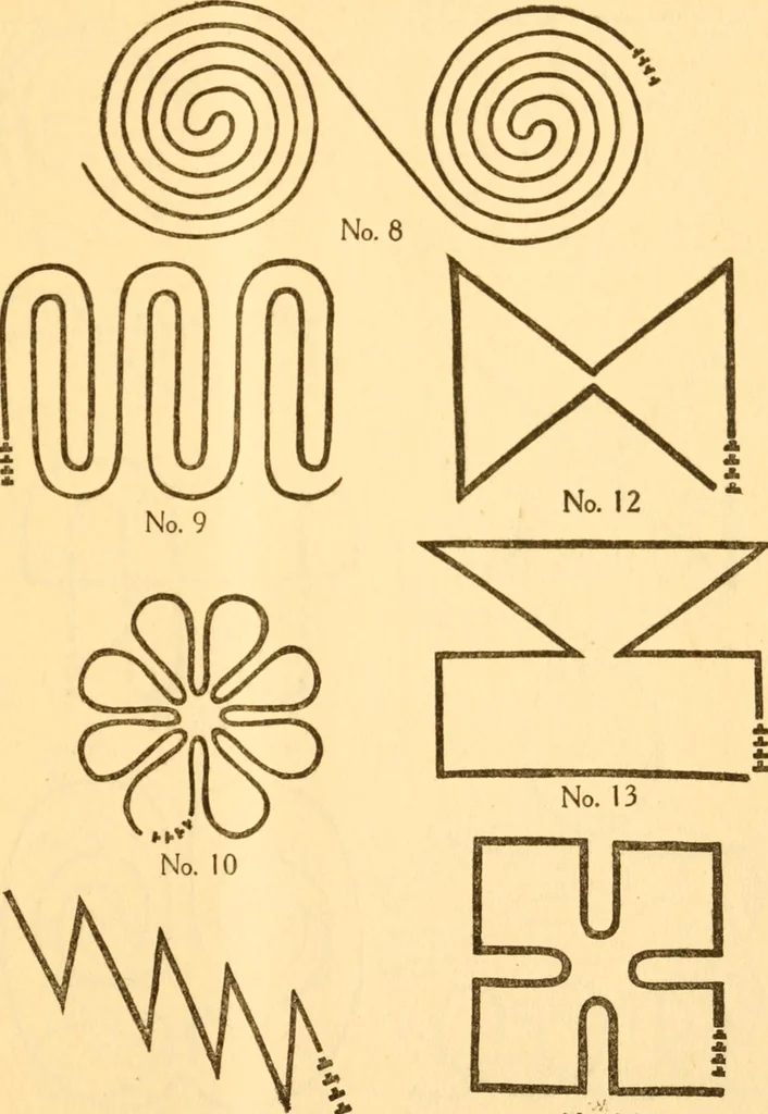 An illustration from School tactics and maze running, 1916, leaf 76