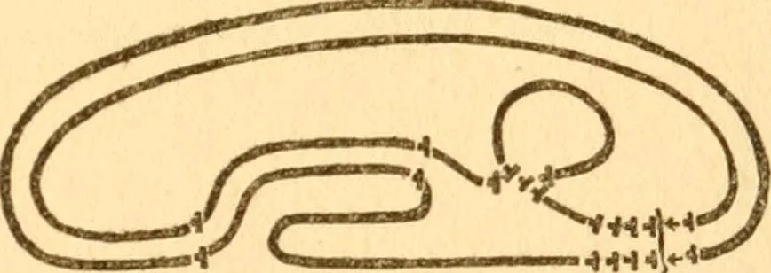 An illustration from School tactics and maze running, 1916, leaf 78