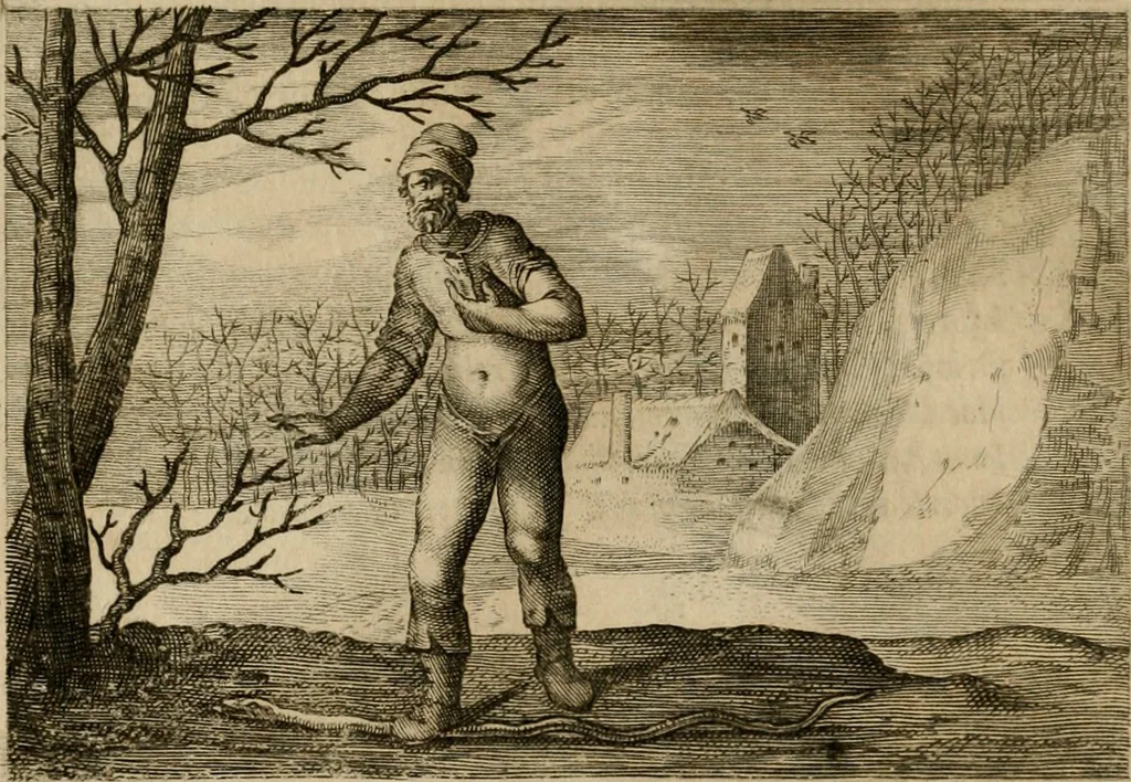 An illustration from Emblemata Florentii Schoonhovii I.C. Goudani, partim moralia, partim etiam civilia. Cum latiori eorundem ejusdem auctoris interpretatione. Accedunt et alia quaedam poëmatia in alijs poëmatum suorum libris non contenta, 1618, leaf 115